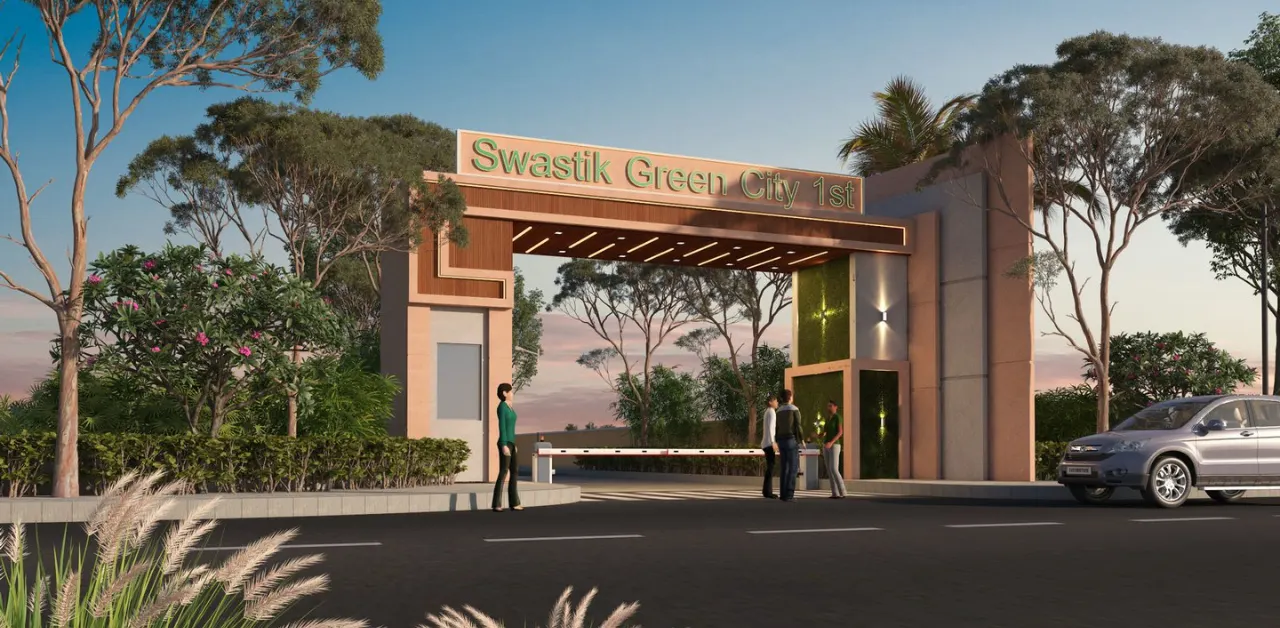 Entrance gate of Swastik Green City 1st residential township in Jaipur