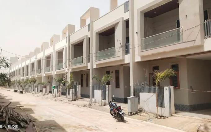 Row of residential villas at Krishna Villa in Jaisinghpura Bhankrota, Jaipur